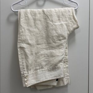 Ralph Lauren 100% Linen wide straight leg Pants women’s size 18 with inseam 25.